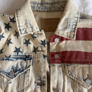 NWOT MEMORIAL DAY 4 July BLANK NYC AMERICANA DENIM JACKET XS